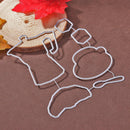 2pcs DIY Silicone Transparent Seals Stamps+Cutting Die for Album (MS-686)