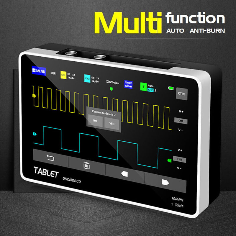 Smart Digital Dual Channel Touch Screen 100MHz Bandwidth Coupling Oscilloscope