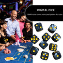10pcs 16mm Board Game Dices Round Corner 6 Sided Bar Pub Games Dice (Black)