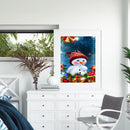 Xmas Snowman Oil Paint By Numbers Canvas Set Drawing DIY Coloring Picture Kits