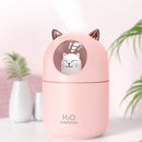 Air Humidifier Spray Cute Cat Small LED Light Mute Air Purifier (Pink USB)
