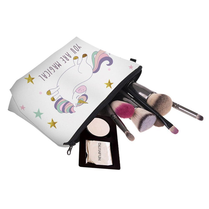 Multiple Horse Women Storage Bag Polyester Floral Print Cosmetic Bag (50946