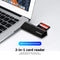 Lenovo D204 5Gbps USB 3.0 Memory Card Reader 2 in 1 SD TF Portable Adapter Newly