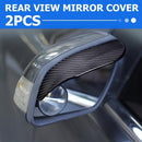 2x Carbon Fiber Look Car Side Rear View Mirror Rain Visor Snow Guard Shield