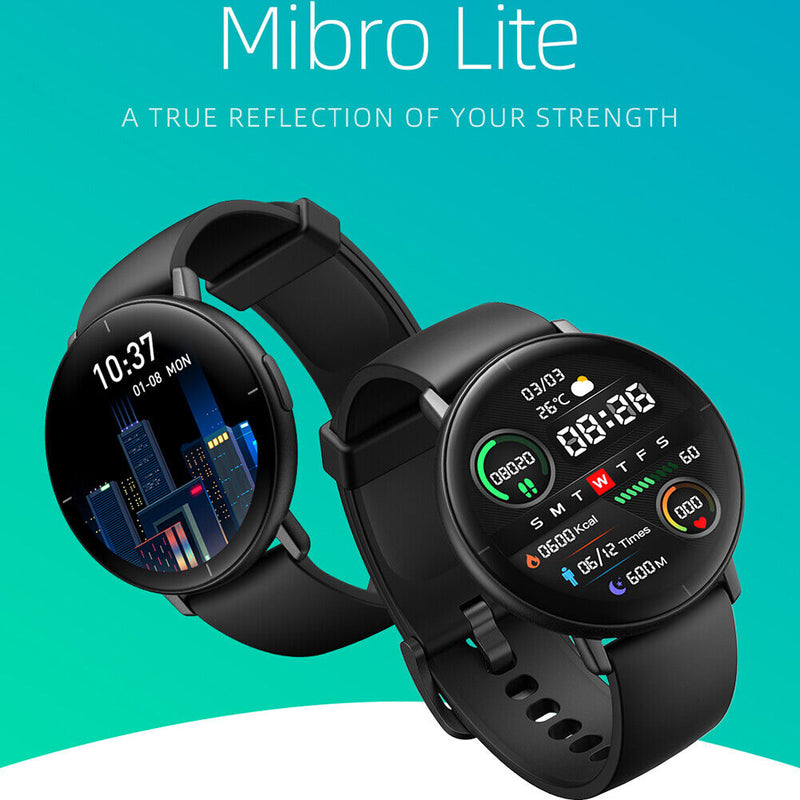 Mibro Lite Fitness Tracker Watch Blood Oxygen Monitor Bluetooth - 5.0 Compatible