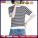 Short Sleeve T-Shirt Women Stripe Casual T Shirt O-Neck Tops Summer Clothes Tee