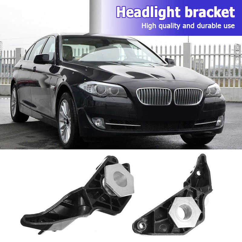 2pcs Front Headlamp Repair Kit Bracket Clip Plastic Black for 5 Series E60 E61