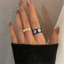 Little Daisy Small Enamel Pattern Ring Adjustable Women's Ring For women|girls