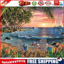 Seaside Beach Frameless DIY Oil Paint by Numbers Hand Painted Art (S430)
