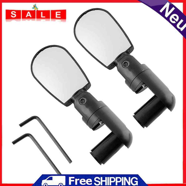 1 Pair Rotation Mini Bicycle Mirrors Road Bike Cycling Handleable Rearview Mirror