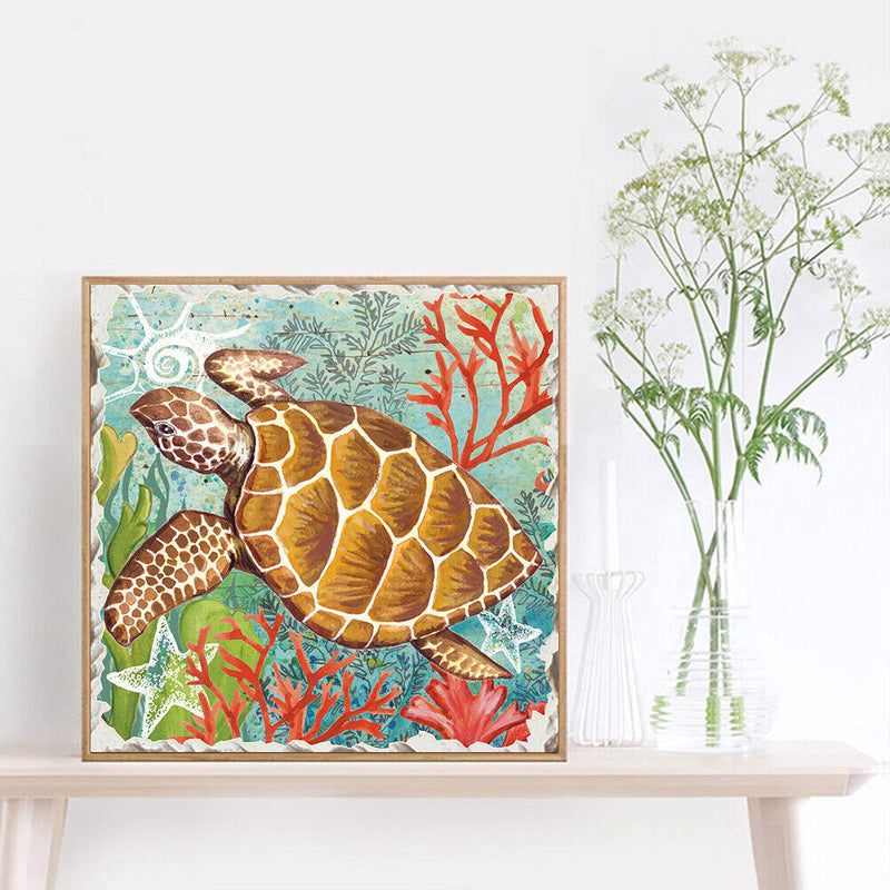 Handmade Sea Turtle 5D DIY Full Round Drill Drawing Kit Diamond Painting Craft