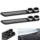 2pcs Car Plastic Dummy Dual Exhaust Pipe Stickers Car Styling Accessory