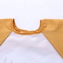 Cartoon Full Sleeve Baby Bib Waterproof Paint Feeding Apron (Orange Duck) Newly