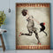 DIY Hand Painted Paint By Numbers Oil Canvas Pictures Retro Girl Wall Decor Kit