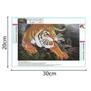 5D DIY Diamond Painting Fierce Tiger Cross Stitch Embroidery Mosaic Kit Set