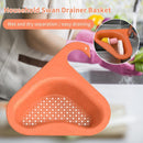 Sink Strainer Basket Triangular Hanging Filter Sink Storage Shelf (Orange)