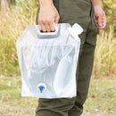 4pcs 5L+10L Collapsible Outdoor Camping Drinking Water Bag (Blue+White)