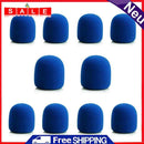 50pcs Microphone Windscreen Sponge Cover Mic Foam Protective Caps (Blue)