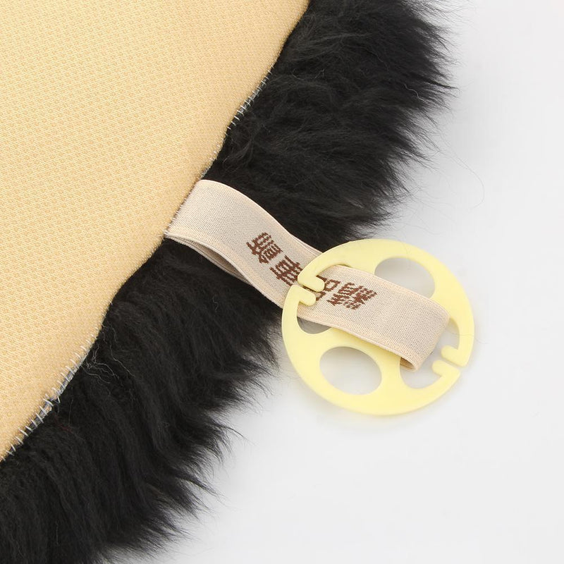 Winter Car Seat Cushion Faux Fur Seat Pad Home Office Chair Mat (Black)