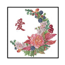 2 Strands Love Flowers Partial Embroidery Stamped Cross Stitch Home Decor Gifts