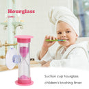 2min Hourglasses Kid Teeth Brushing Timer w/Suction Cup Home Decor (Pink)