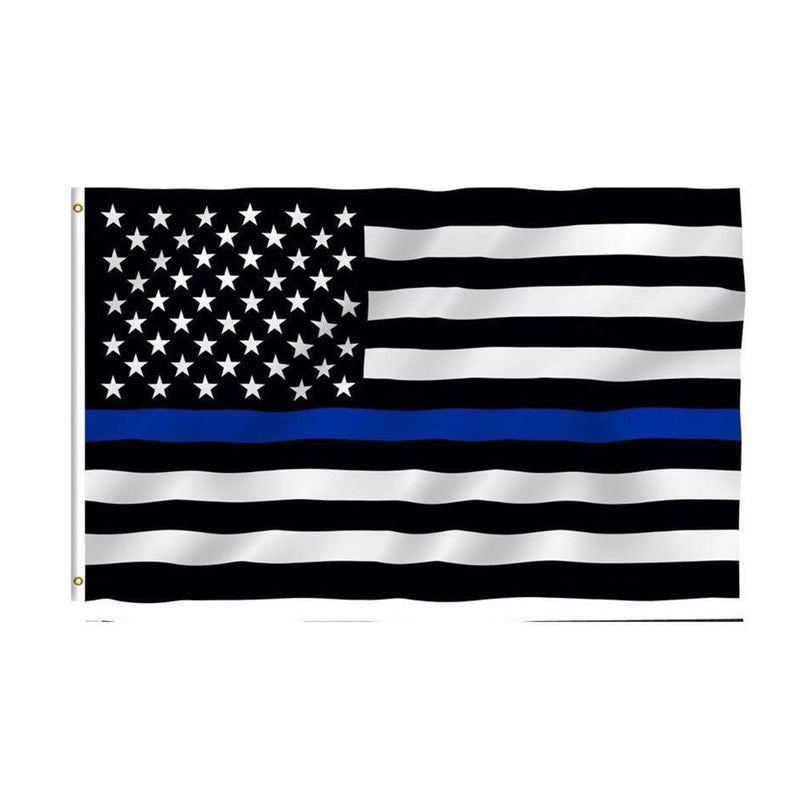Enforcement American Policemen Support USA Police US Flag Thin Blue Line Flag
