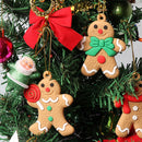 6pcs Xmas Gingerbread Man Tree Pendant Room Cute Hanging Decor (Small B) Newly