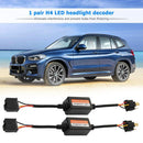 Generic 1 Pair H4 LED Headlights Canbus Decoder Error-Free Anti-Flicker-Wide