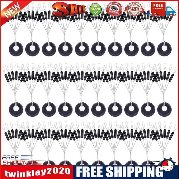 30 Group 180pcs Rubber Space Beans for Sea Carp Fishing Float (Cylinder L)