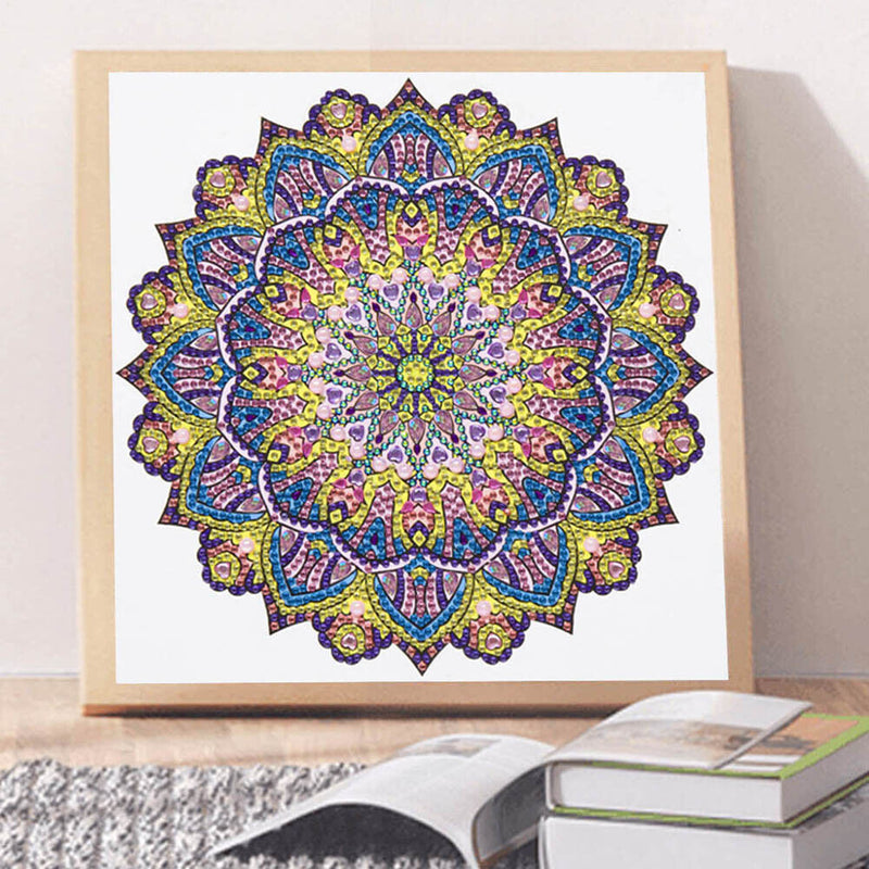 Partial Drill 5D Special Shape Diamond Painting Abstract Mandala Kit (X054)