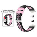 Silicone Smart Watch Band Wrist Strap for Huawei Watch Fit (Black Pink) Newly