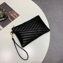 Retro PU Leather Party Clutch Purse Women Pure Color Zipper Travel Wallets Bag