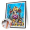 #A Colored Hearts Oil Paint By Numbers Kits DIY Handpainted on Canvas Wall Art