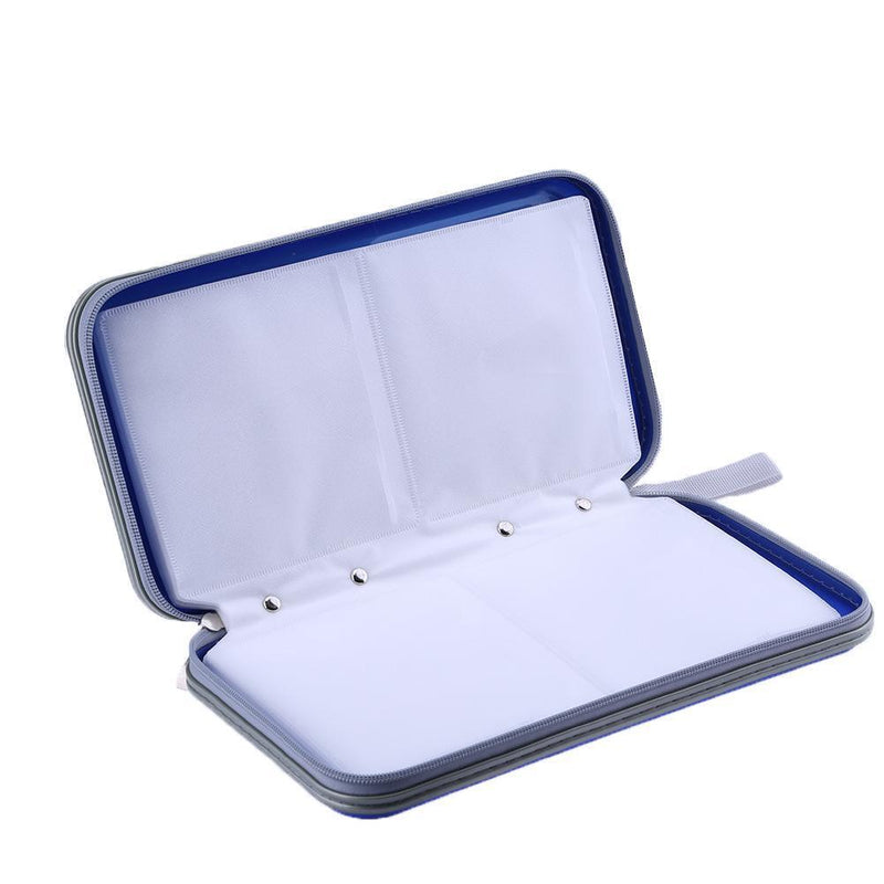 Portable 80pcs Capacity Disc CD DVD Wallet Storage Organizer Case(Blue)