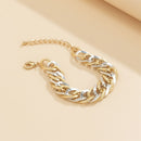 Bangle Twisted Hip Hop Fashion Bracelet Necklace Link Chain Cuban Chunky Chain