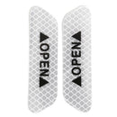 4pcs Car OPEN Reflective Tapes Warning Mark Open Car Door Stickers (White) Newly