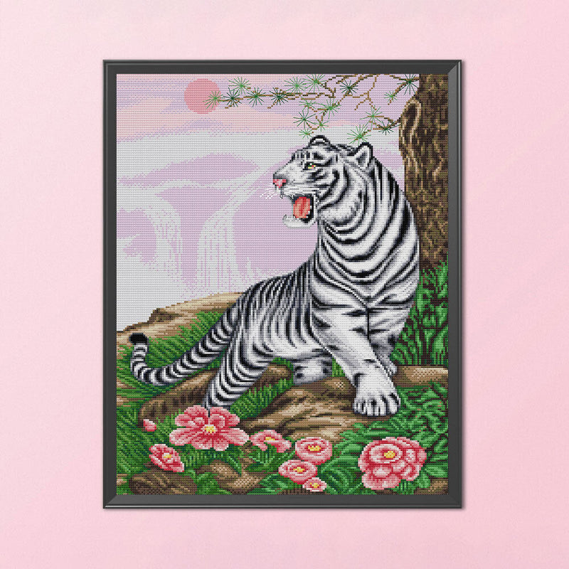 14CT Full Cross Stitch Animal Stamped DIY Embroidery Kits Handmade Cotton Cra