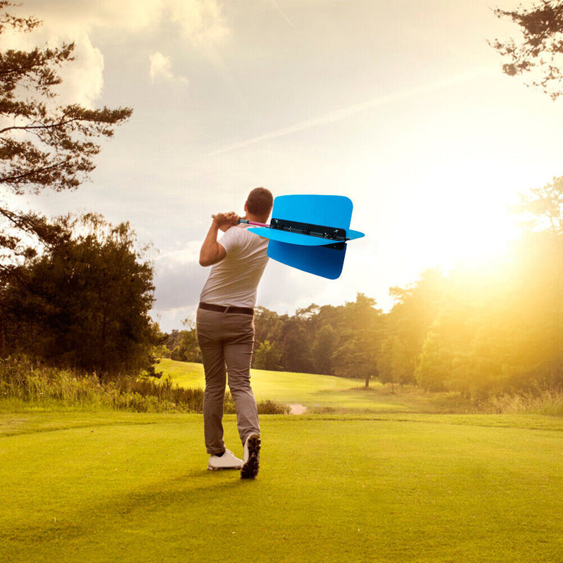 Golf Speed Training Fan Wind Resistance Golf Club Swing Power Aids (Blue)
