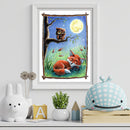 Fox Owl Diamond Painting Home Decoration Full Round Drill Animal for Living Room