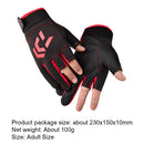 3-Finger Cut Unisex Arrow Fishing Glove Non-Slip Angling Gloves (Black Red)