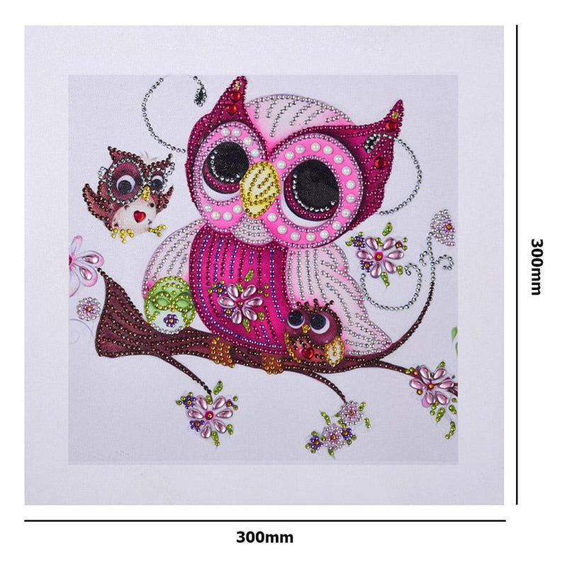 5D DIY Special Shaped Diamond Painting Pink Bird Cross Stitch Embroidery