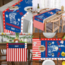 4th of July Table Runner Independence Day Tablecloth American Decor Flag G1M6