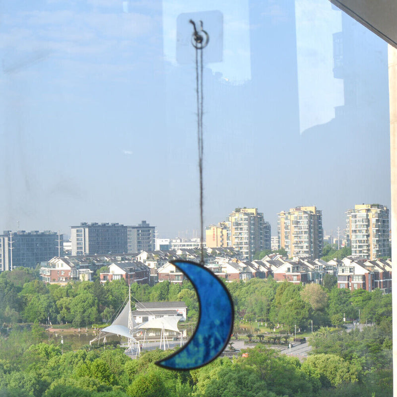 Moon Acrylic Light Catcher Ornaments Hanging Pendant Garden Decor (TYU017F)
