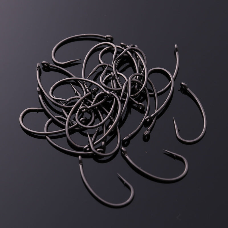 Fishing Hooks Kit, High Carbon Steel Carp Fish Hooks with Sharp Barbs, Set of 20