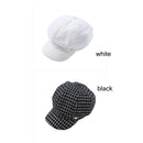 Fashion Women Grid Plaid Bonnet Cap Autumn Winter Beret Hat Warm