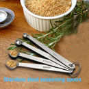 4pcs/set Stainless Steel Spice Spoons Kitchen Cooking Sugar Salt Scoop