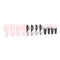 with Taichi Design Long Coffin False Nail Tips White and Black Mixed Colors