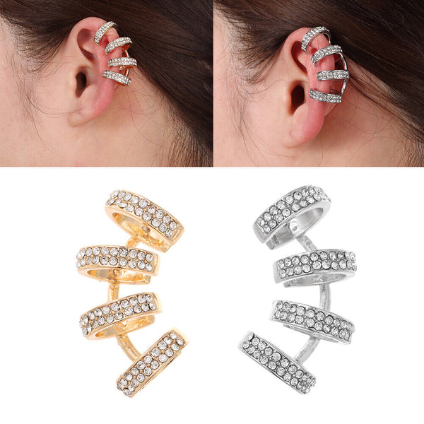 Women Men Alloy Non Piercing Geometric Ear Clip Tragus Earrings Ear Cuff