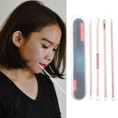 4pcs/set Stainless Steel Blackhead Remover Pimple Blemish Extractor Acne Needles