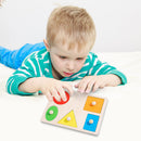 Geometric Hand Grabbing Board Wooden Jigsaw Children Educational Toys (D) Newly